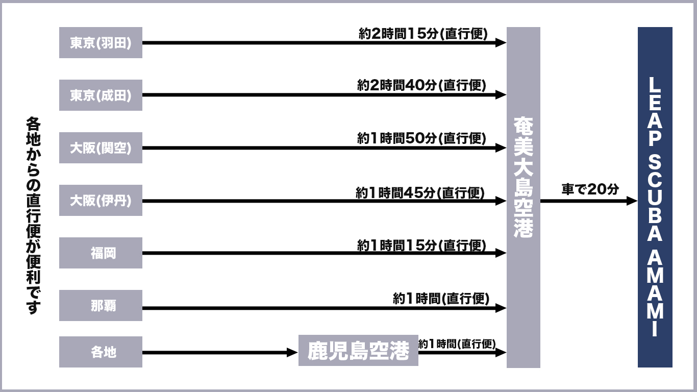 奄美大島の概要 アクセス 奄美大島ダイビングショップleapscubaamami リープスクーバアマミ